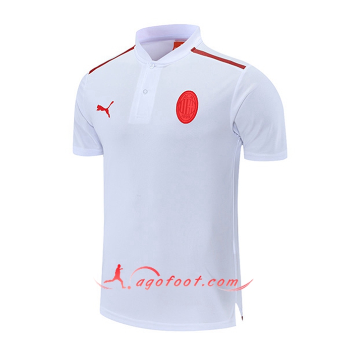Polo Foot Milan AC Blanc/Rouge 2021/2022 -01
