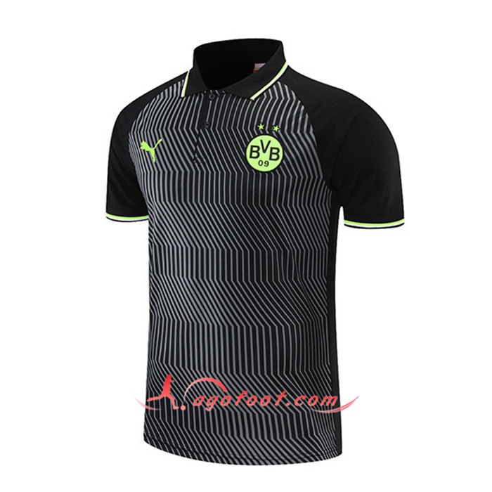 Polo Foot Dortmund BVB Gris/Noir 2021/2022