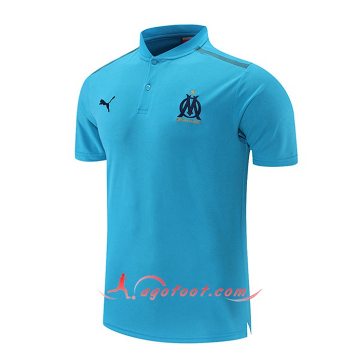 Polo Foot Marseille OM Gris/Bleu 2021/2022