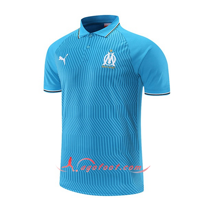 Polo Foot Marseille OM Bleu/Gris 2021/2022