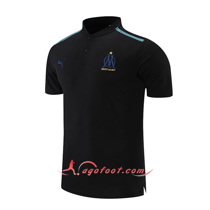 Polo Foot Marseille OM Noir/Bleu 2021/2022