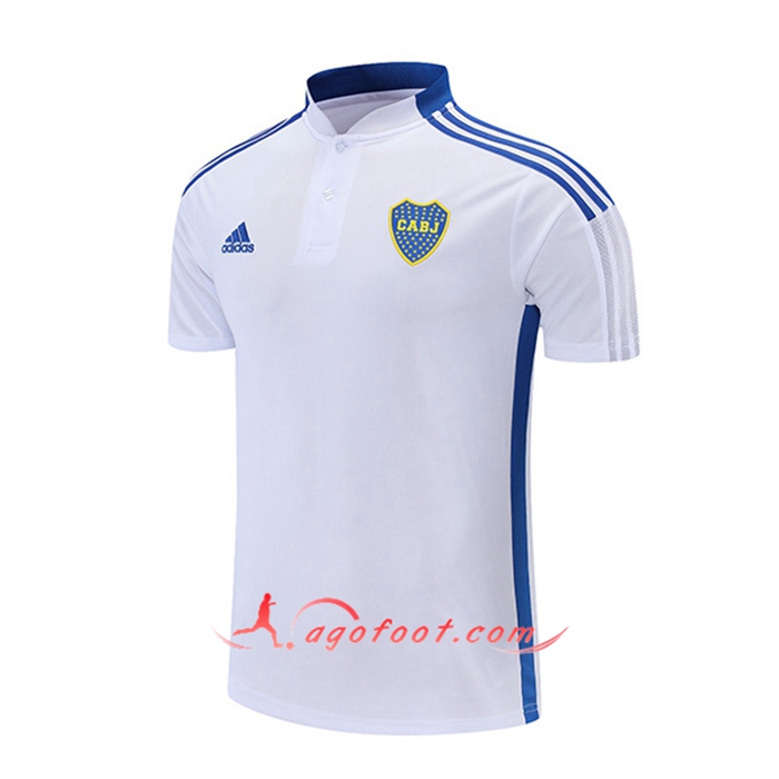 Polo Foot Boca Juniors Blanc/Bleu 2021/2022