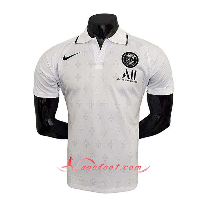 Polo Foot Jordan PSG Blanc 2021/2022 -01