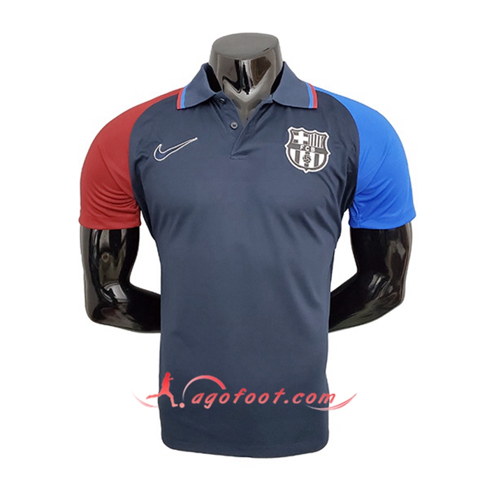 Polo Foot FC Barcelone Bleu/Bleu Marin 2021/2022