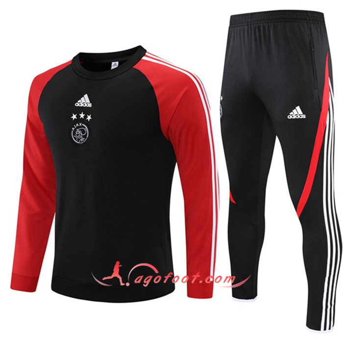 Ensemble Survetement de Foot AFC Ajax Noir/Rouge 2021/2022