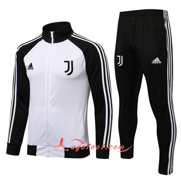 Ensemble Survetement de Foot - Veste Juventus Blanc/Noir 2021/2022