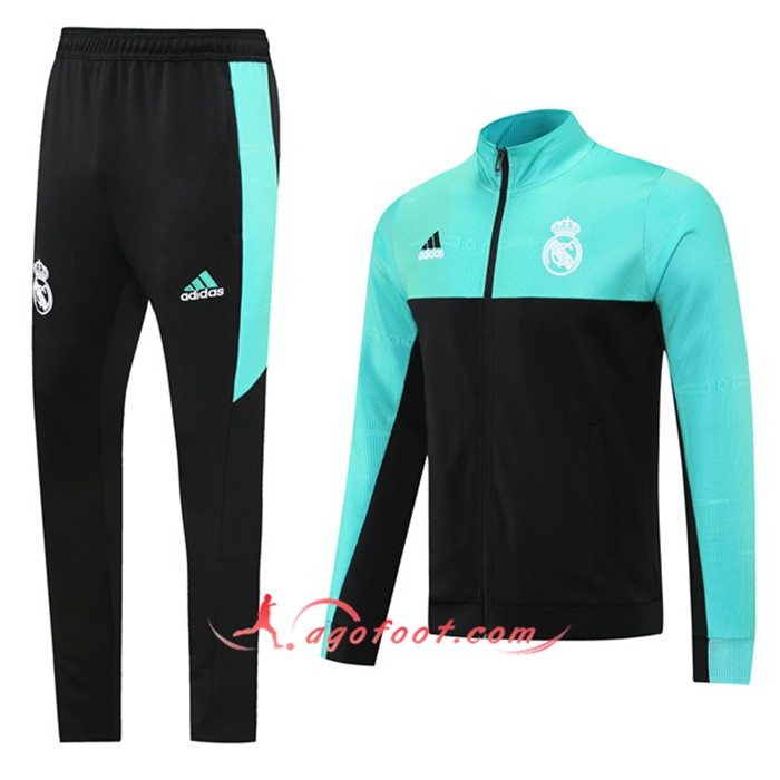 Ensemble Survetement de Foot - Veste Real Madrid Vert/Noir 2021/2022