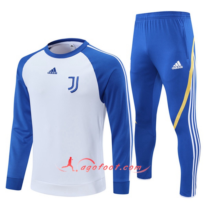 Ensemble Survetement de Foot Juventus Enfant Blanc/Bleu 2021/2022