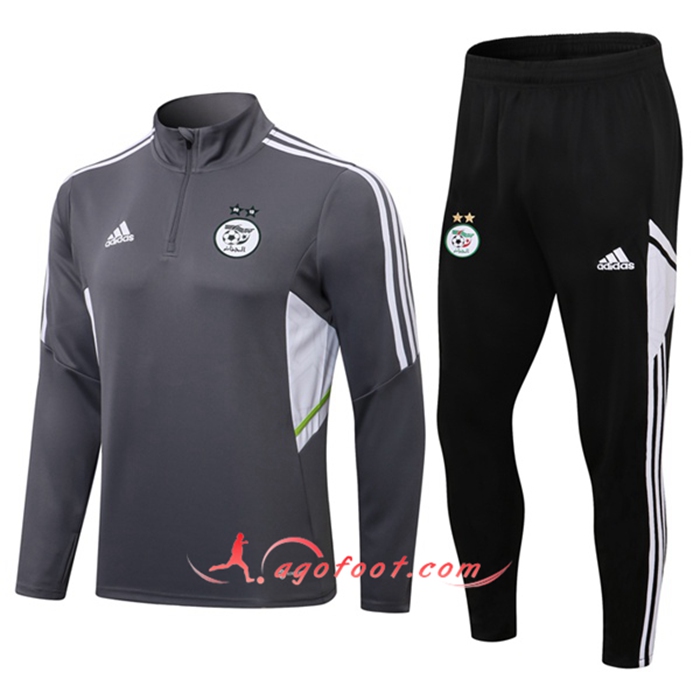 Ensemble Survetement de Foot Argelia Enfant Gris/Blanc 2021/2022