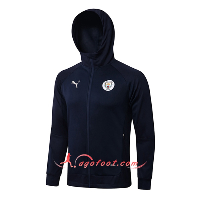 Veste A Capuche Manchester United Bleu Marin 2021/2022