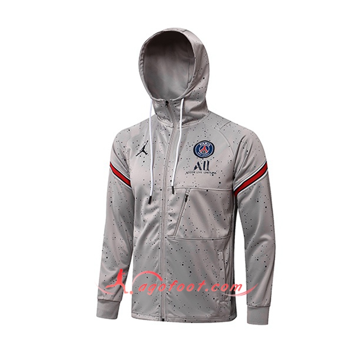 Veste A Capuche Jordan PSG Gris 2021/2022