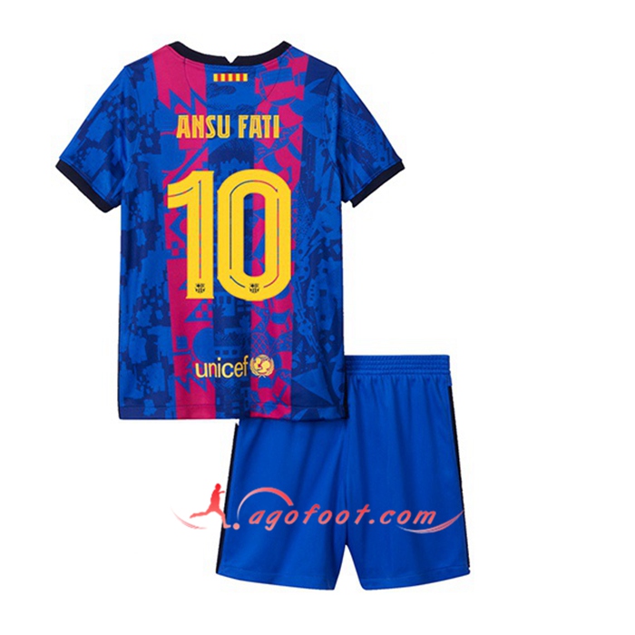 Maillot de Foot FC Barcelone (Ansu Fati 10) Enfant Third 2021/2022