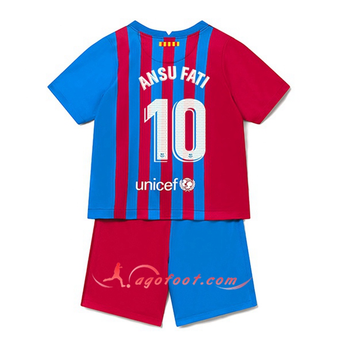 Maillot de Foot FC Barcelone (Ansu Fati 10) Enfant Domicile 2021/2022