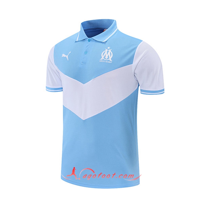 Polo Foot Marseille OM Blanc/Bleu 2021/2022