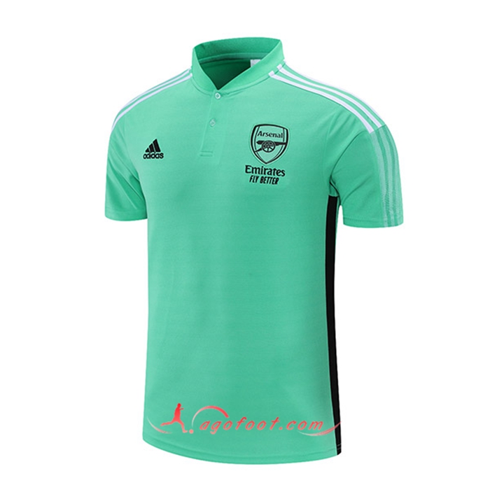 Polo Foot FC Arsenal Vert/Noir 2021/2022