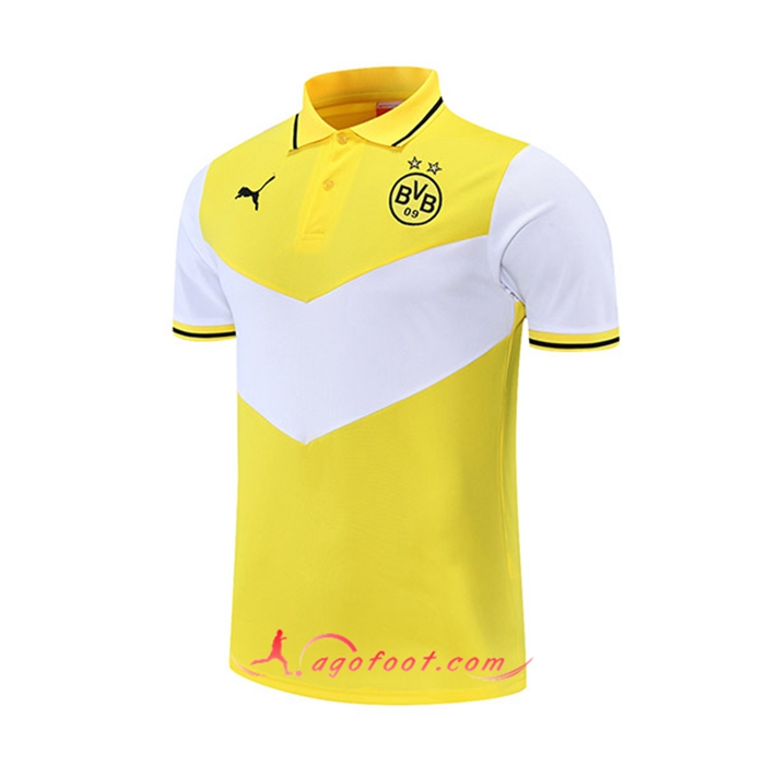Polo Foot Dortmund BVB Blanc/Jaune 2021/2022