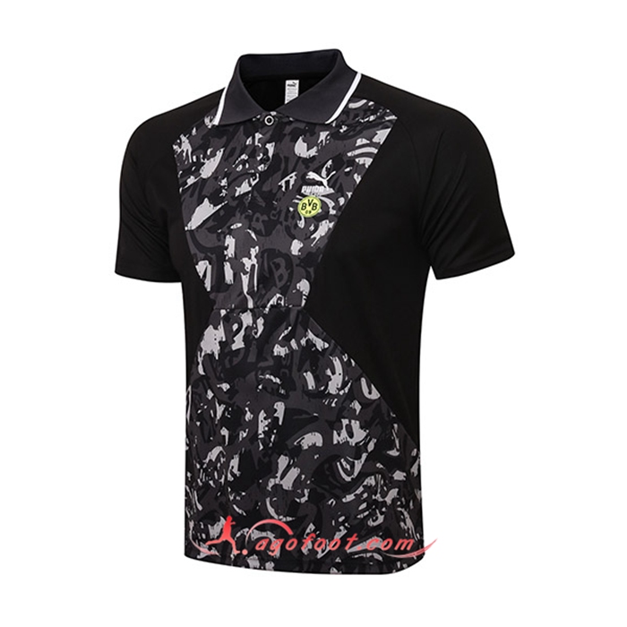 Polo Foot Dortmund BVB Blanc/Noir 2021/2022