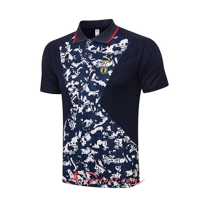 Polo Foot Italie Blanc/Noir 2021/2022