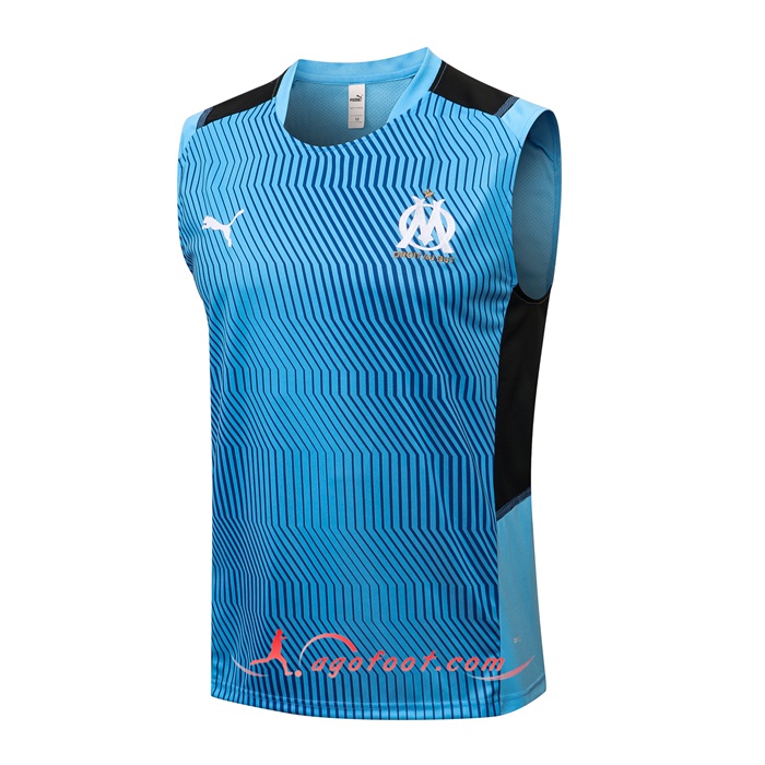 Training T-Shirts Debardeur Marseille OM Noir/Bleu 2021/2022