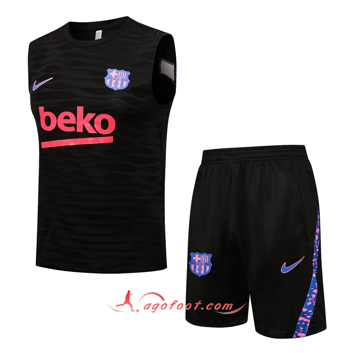 Ensemble Training Debardeur FC Barcelone + Short Noir 2021/2022