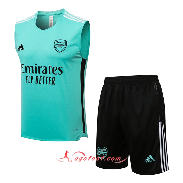 Ensemble Training Debardeur FC Arsenal + Short Noir/Blanc 2021/2022