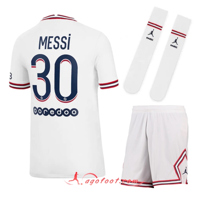 Maillot de Foot PSG Jordan Enfant Messi 30 Fourth 2021/2022