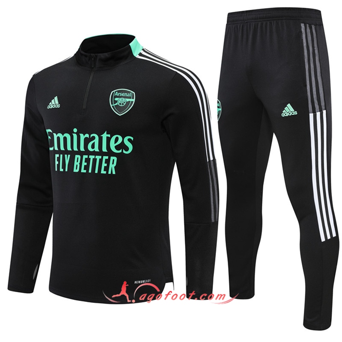 Ensemble Survetement FC Arsenal Enfant Noir/Blanc 2021/2022