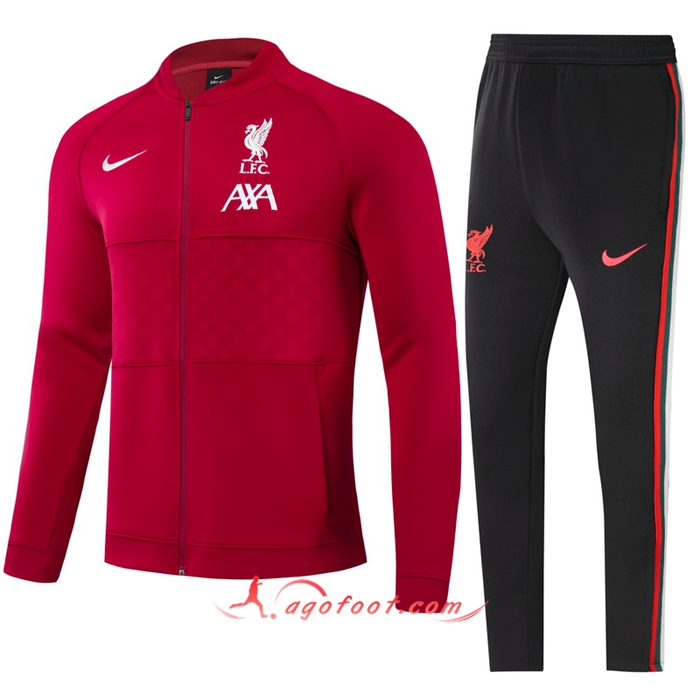 Ensemble Veste Survetement FC Liverpool Enfant Rouge 2021/2022