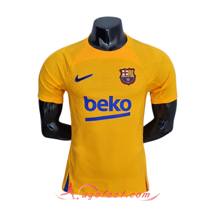 Training T-Shirts FC Barcelona Jaune 2022/2023