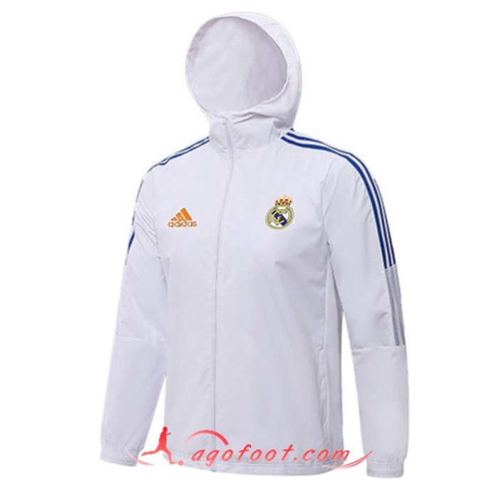 Coupe-Vent Real Madrid Blanc 2022/2023