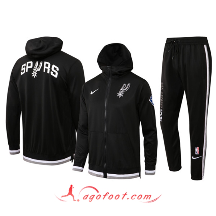 Ensemble Survetement de Foot San Antonio Spurs Noir 2022