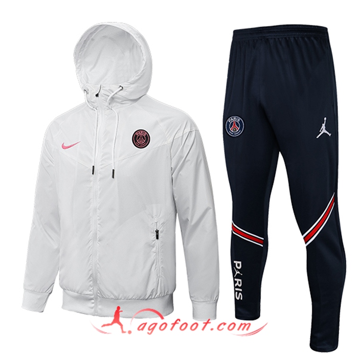 Site De Ensemble Survetement CoupeVent PSG Blanc 2022/2023