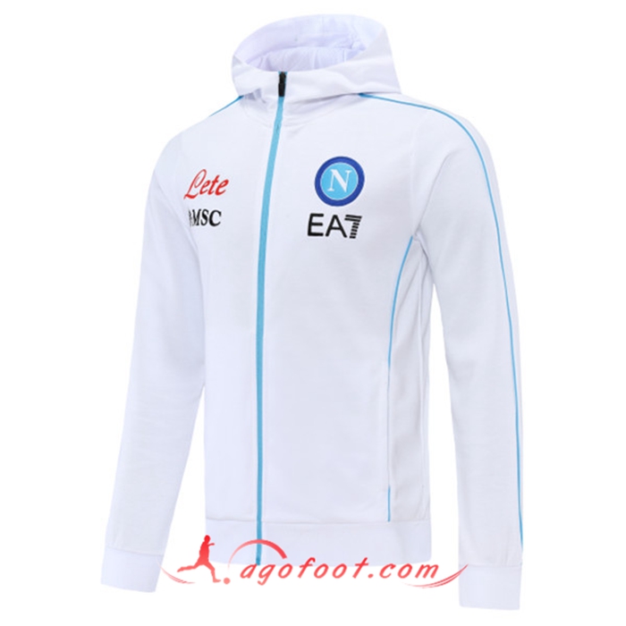 Veste A Capuche SSC Naples Blanc 2022/2023