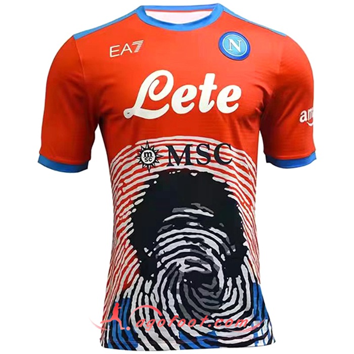 Maillot de Foot SSC Naples Maradona Rouge Special Version 2022/2023