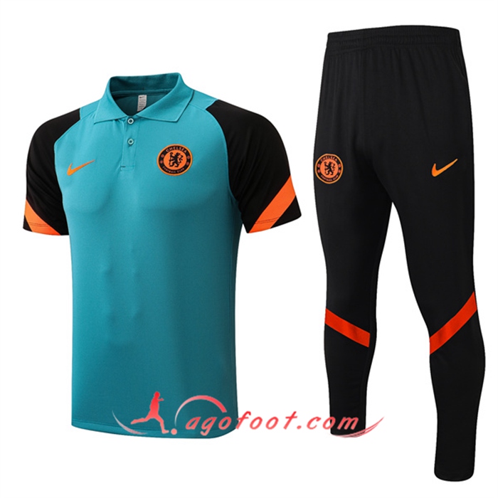Ensemble Polo FC Chelsea + Pantalon Vert 2022/2023