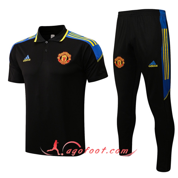 Ensemble Polo Manchester United + Pantalon Noir 2022/2023