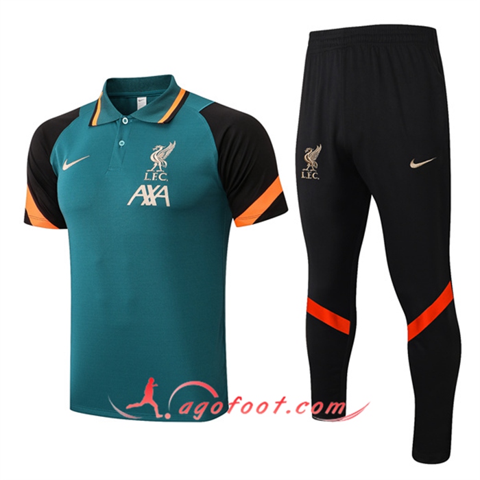 Ensemble Polo FC Liverpool + Pantalon Vert 2022/2023