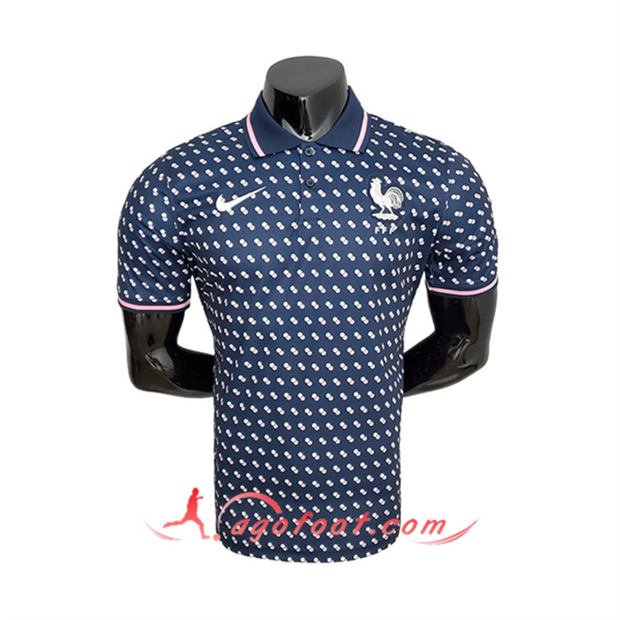 Polo Foot France Blanc/Bleu 2022/2023