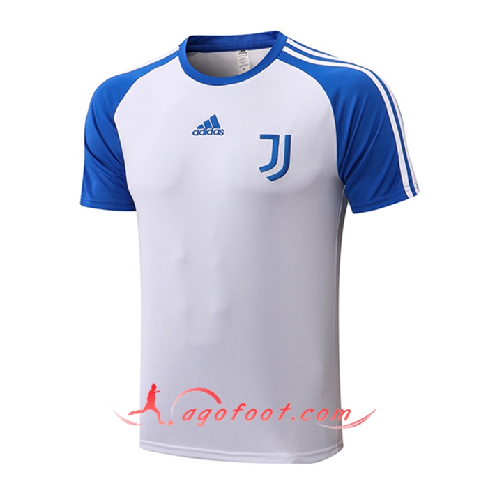 Training T-Shirts Juventus Blanc/Bleu 2022/2023