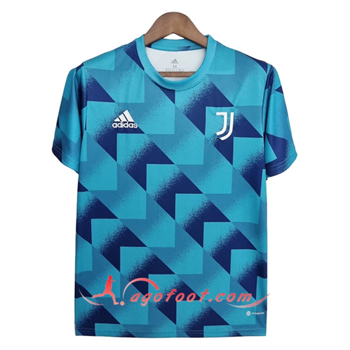 Training T-Shirts Juventus Bleu Geometric Pattern 2022/2023