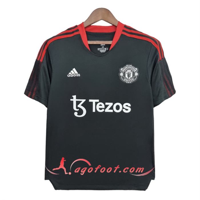 Training T-Shirts Manchester United Tezos Noir 2022/2023