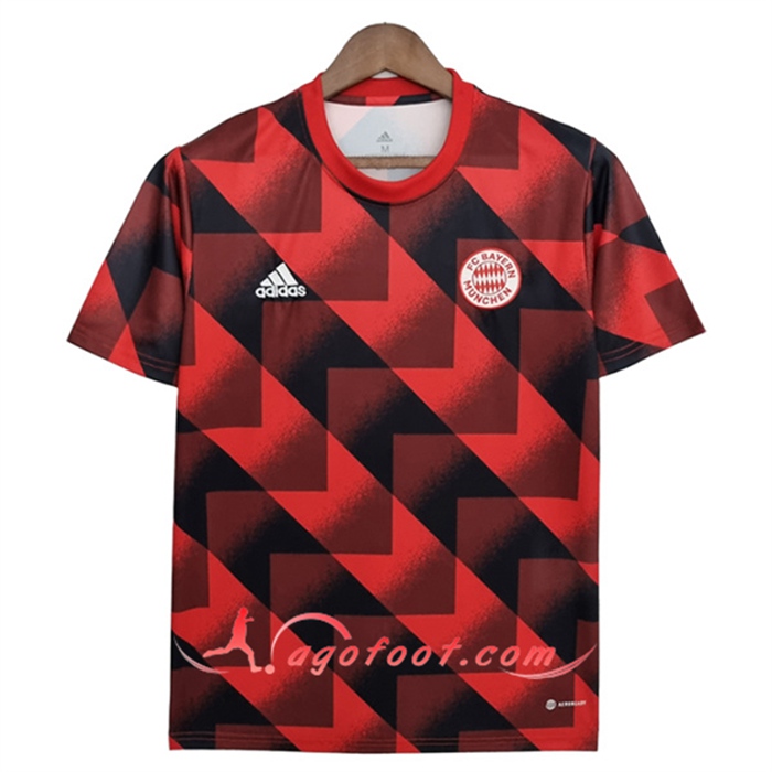 Training T-Shirts Bayern Munich Rouge Geometric Pattern 2022/2023