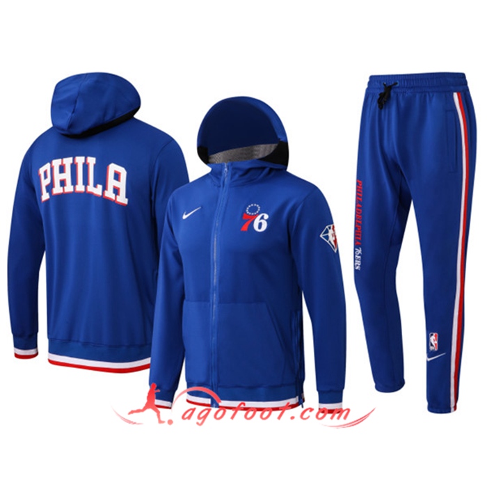 Ensemble Survetement de Foot Philadelphia 76ers Bleu 2022