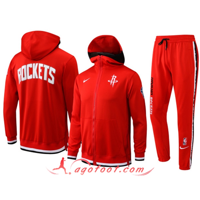 Ensemble Survetement de Foot Houston Rockets Rouge 2022