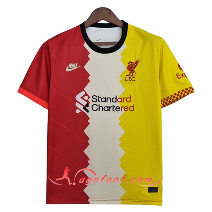 Maillot de Foot FC Liverpool Rouge/Blanc/Jaune 2022/2023