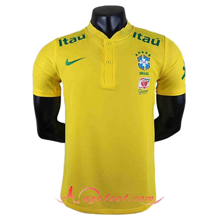 Polo Foot Bresil Jaune 2022/2023