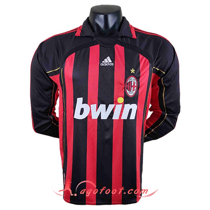 Maillot de Foot Milan AC Retro Domicile Manches Longues 2006