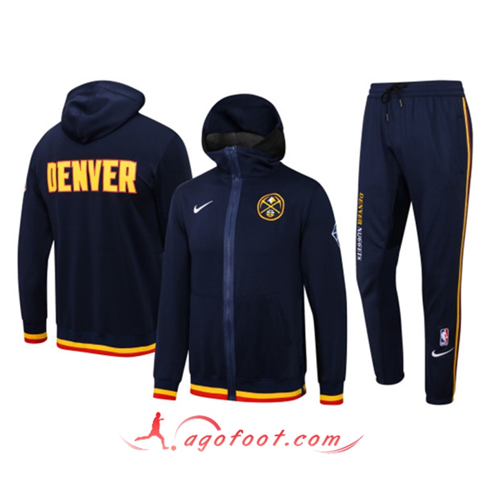 Ensemble Survetement de Foot Denver Nuggets Bleu Marin 2022