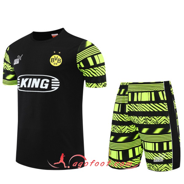 Ensemble Training T-Shirts +Shorts Dortmund BVB Noir 2022/2023