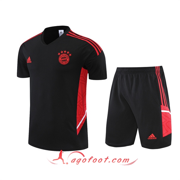 Ensemble Training T-Shirts +Shorts Bayern Munich Noir 2022/2023